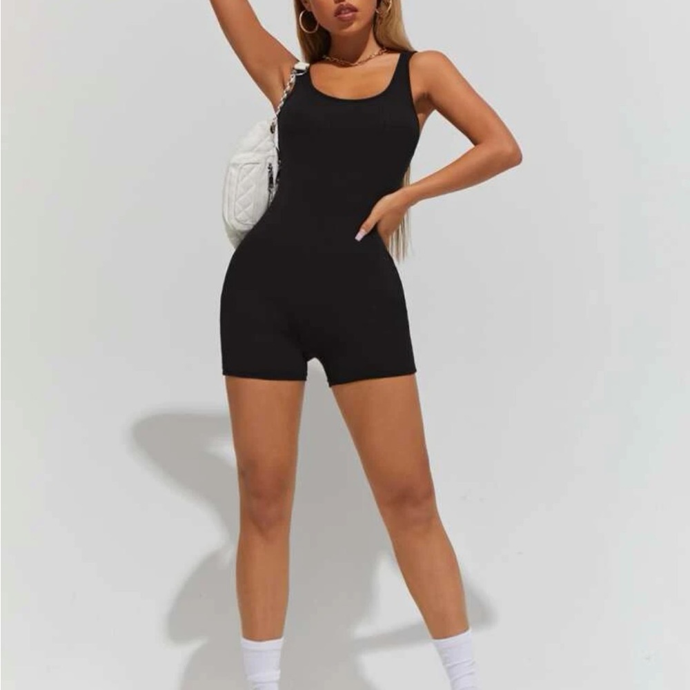Black Petite Romper